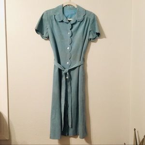 Vintage 1960s ultra Suede Leather Dress